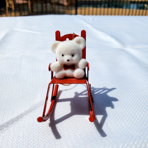 Avon ♡ Set of 3 Vintage Teddy Bear Ornaments ♡ Christmas ♡ ADORABLE ♡ NEW In Box - Picture 6 of 11